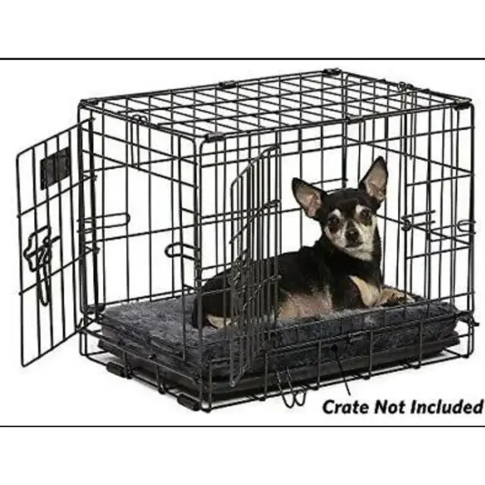 18L-Inch Gray Dog Bed or Cat Bed w/ Comfortable Bolster | Ideal for 